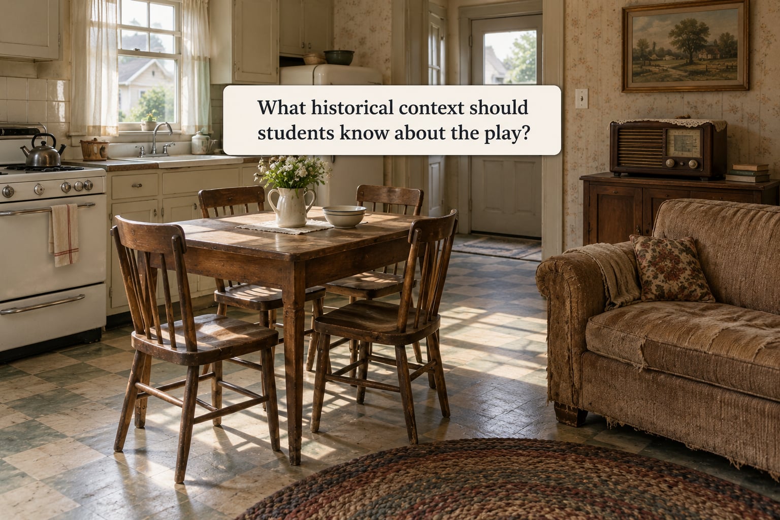 What historical context should students know about the play?