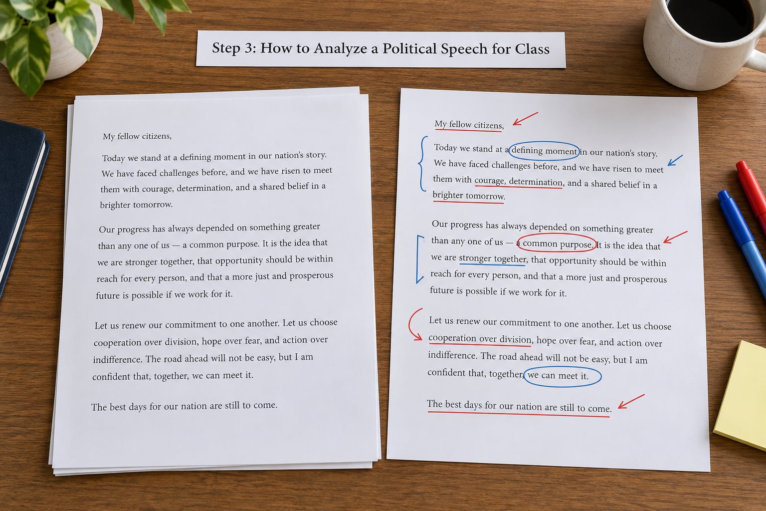 Step 3: How to Analyze a Political Speech for Class