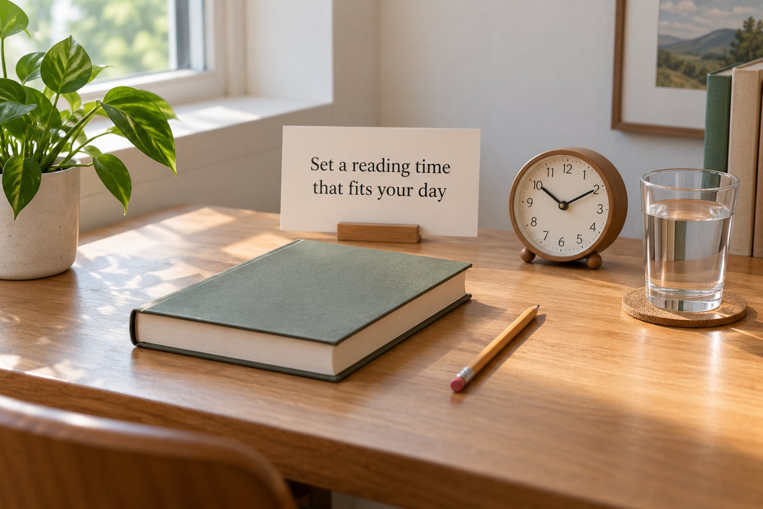 Set a reading time that fits your day