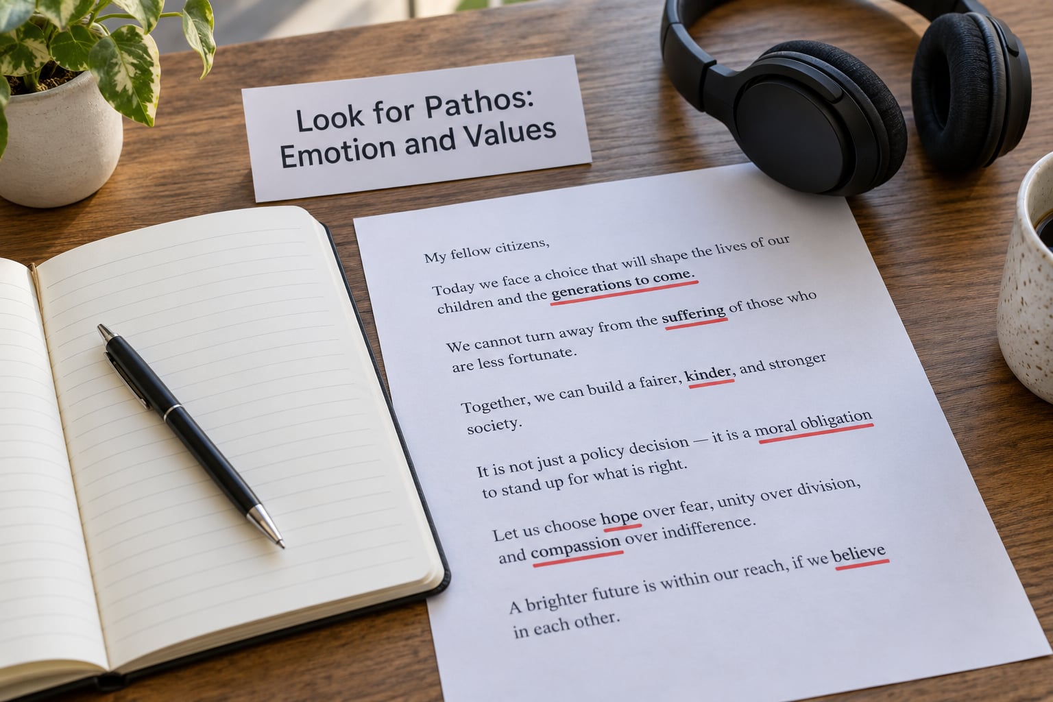 Look for Pathos: Emotion and Values