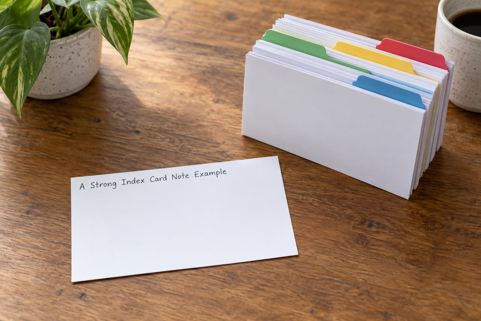 A Strong Index Card Note Example