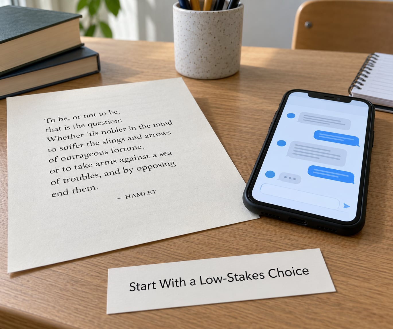 Start With a Low-Stakes Choice