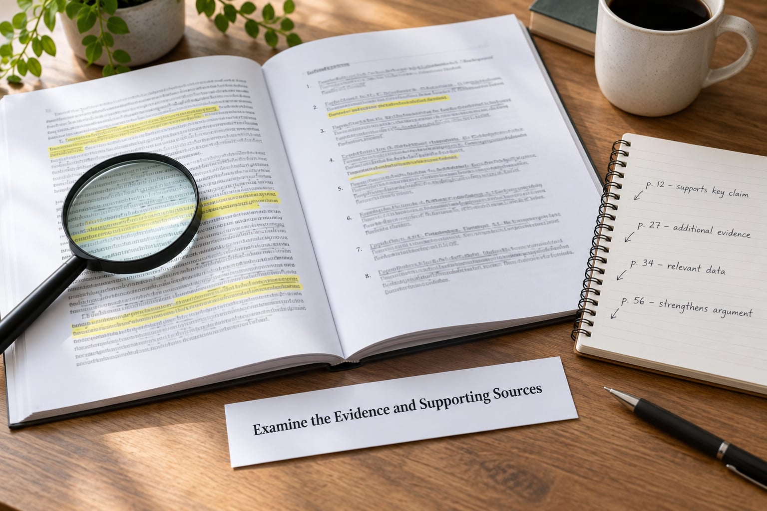 Examine the Evidence and Supporting Sources