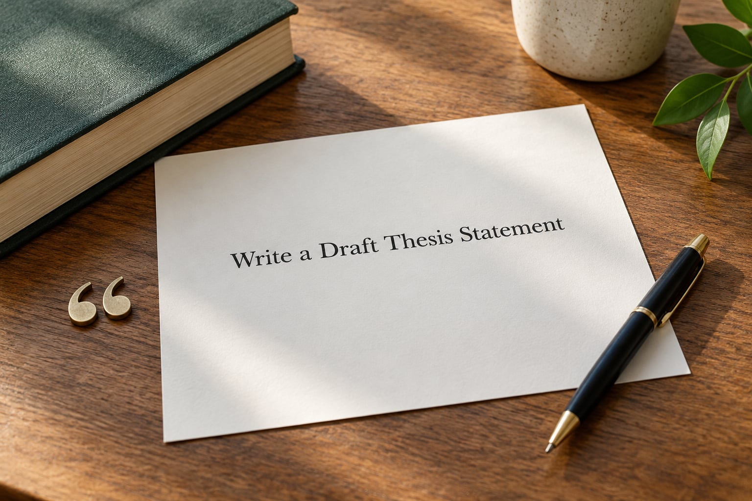 Write a Draft Thesis Statement