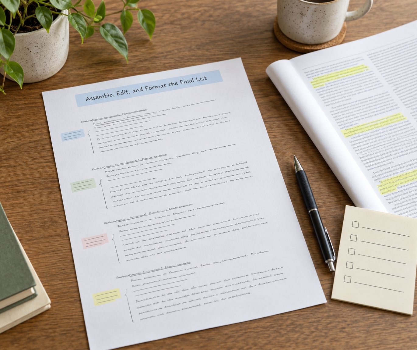 Assemble, Edit, and Format the Final List