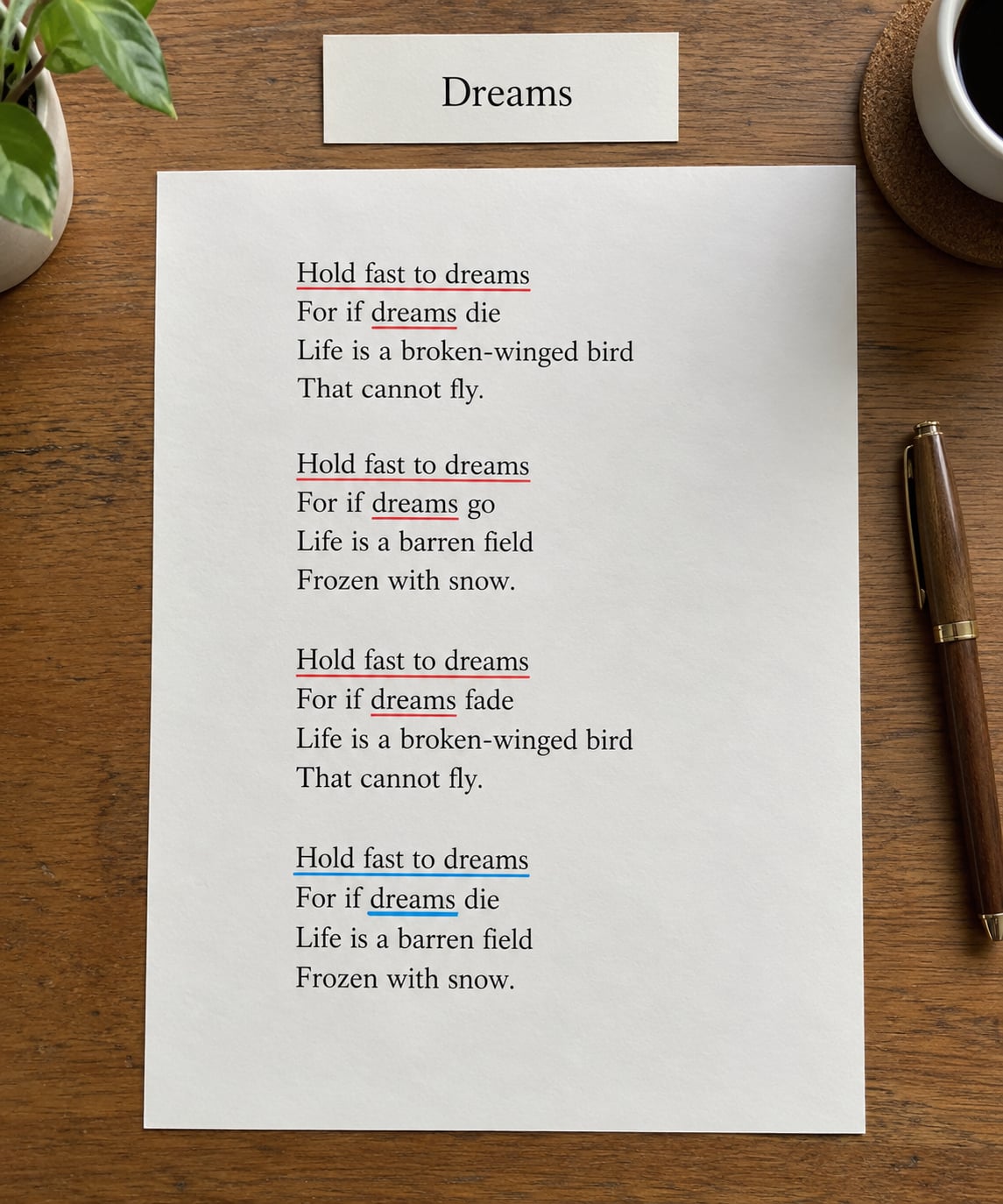 "Dreams" by Langston Hughes
