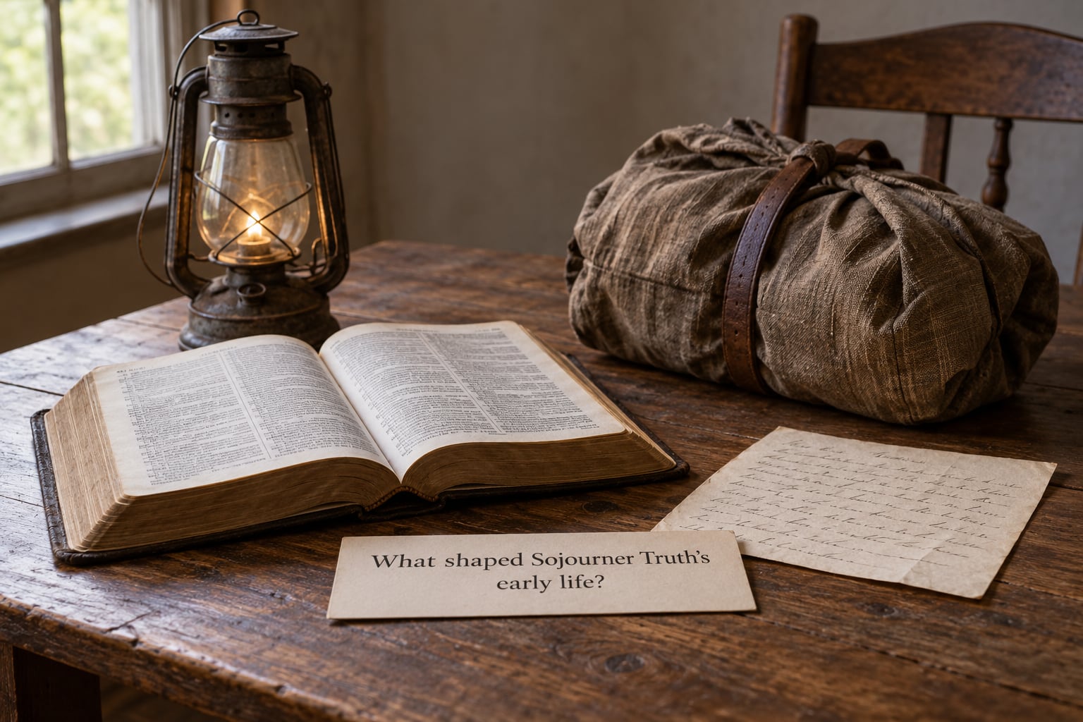 What shaped Sojourner Truth&rsquo;s early life?