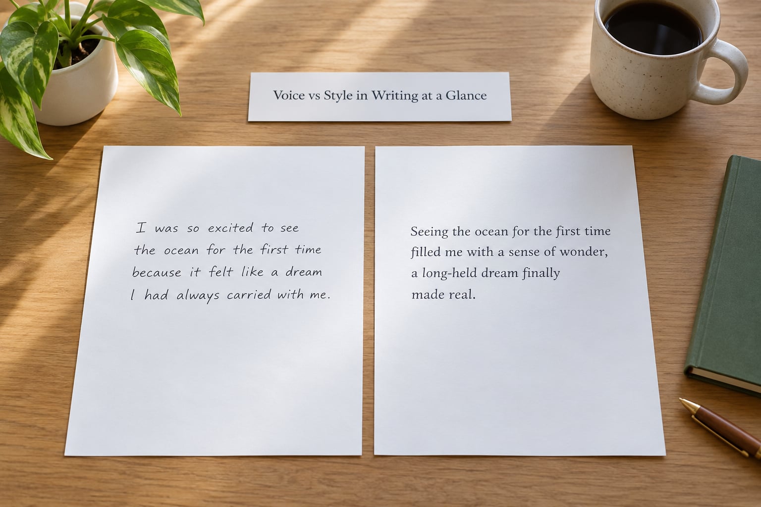 Voice vs Style in Writing at a Glance