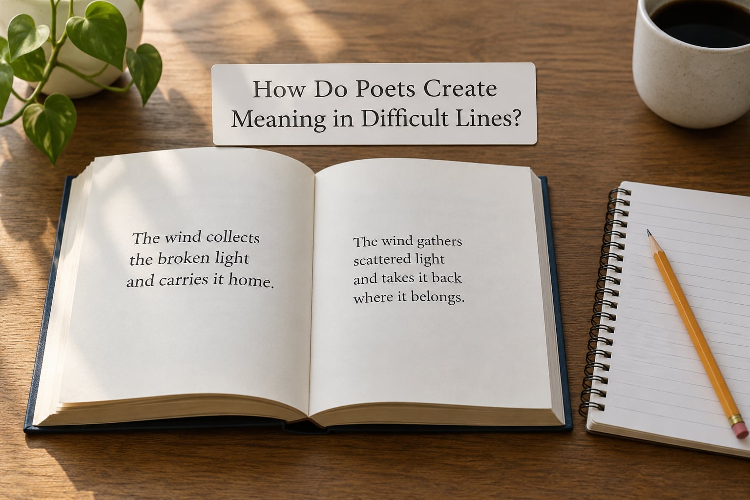 How Do Poets Create Meaning in Difficult Lines?