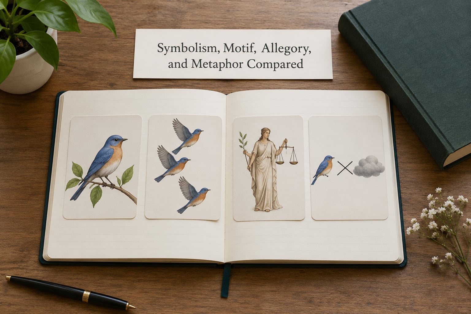 Symbolism, Motif, Allegory, and Metaphor Compared